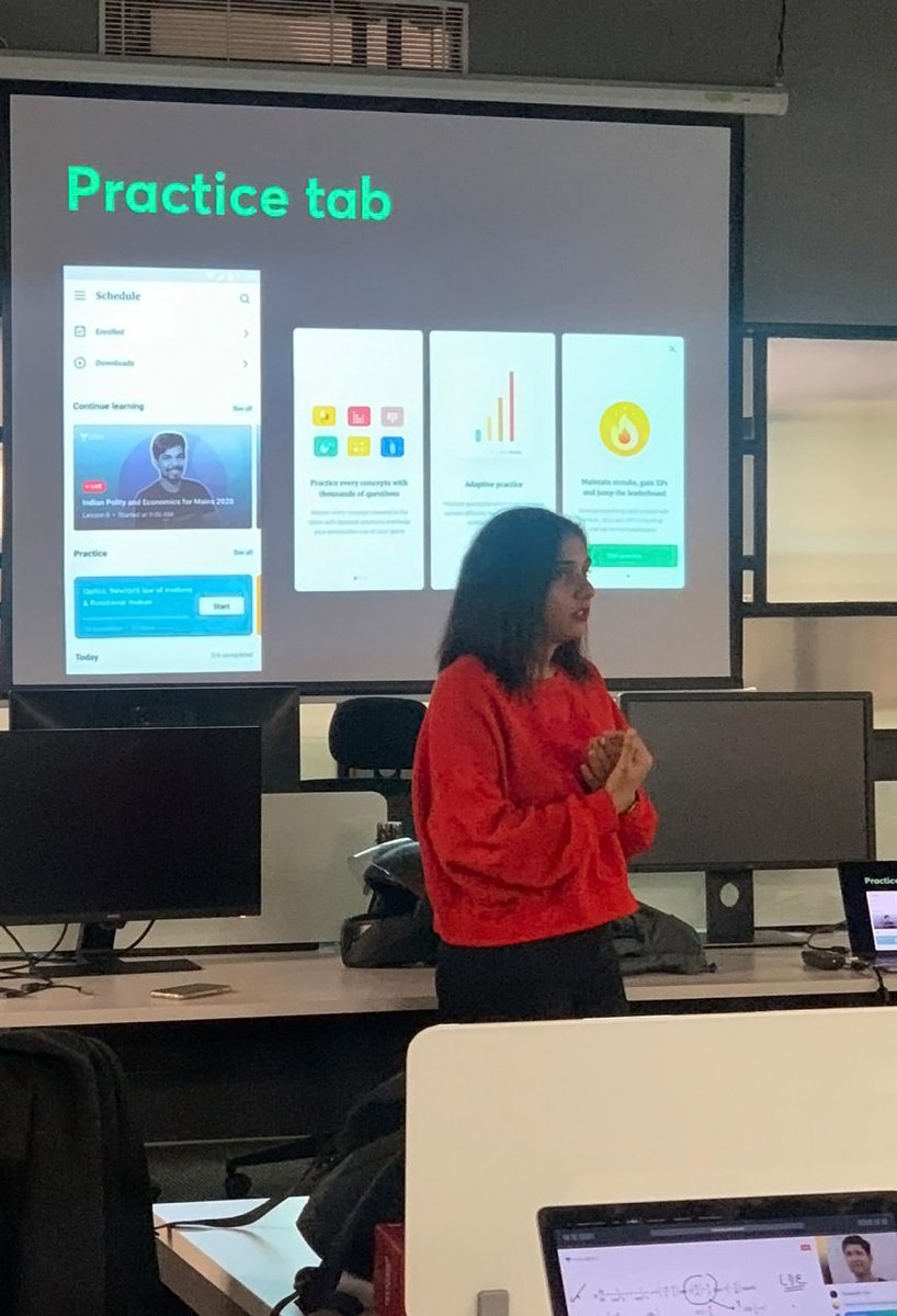 unacademytech's tweet photo. All the teams @unacademytech come together bi-weekly to share their work on a forum called the Demo day. Ecstatic to see all the teams present their work so enthusiastically! https://t.co/r6IHyiDff2