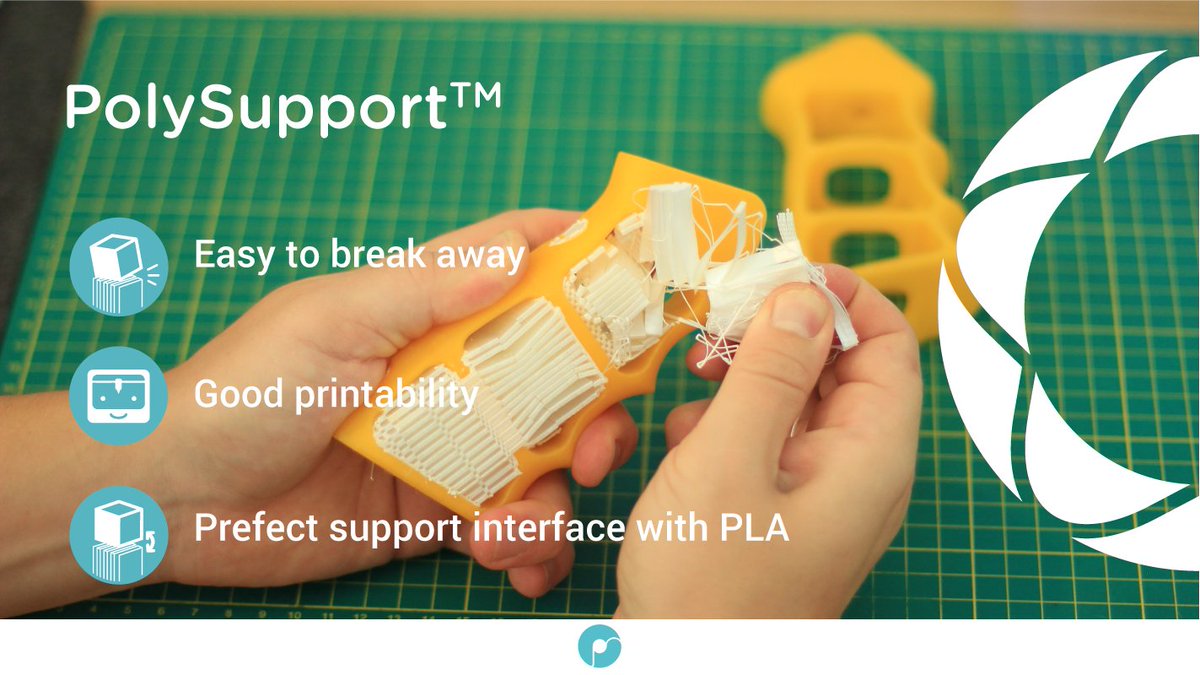 Polymaker_3D's tweet photo. PolySupport™ is a break away support for Polymaker PLA based filaments. It has a perfect interface with PLA, strong enough to support it and easily removable by hand.
Learn more: https://t.co/HeaJ9WKIcc
#3Dprinting #polymaker #filament #polysupport https://t.co/8N7hWH6UPo