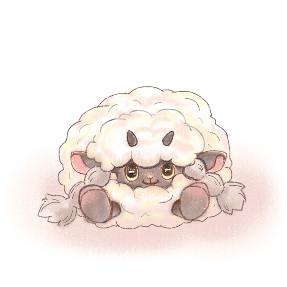 にゃるた イラスト依頼有 ふわふわうーるーさん Illustration Illustrator Art ポケモン Pokemon ポケモン剣盾 ウールー イラスト