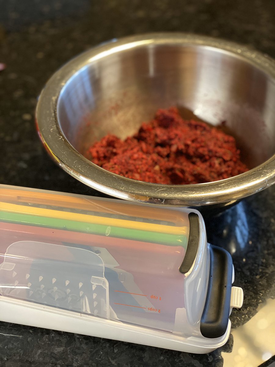 For tonight I am trying beetroot and quinoa burgers...the mix went well....however my ‘Best Buy’ of 2020 is the oxo grater pictured below...awesome!!!!  #OXOBetter