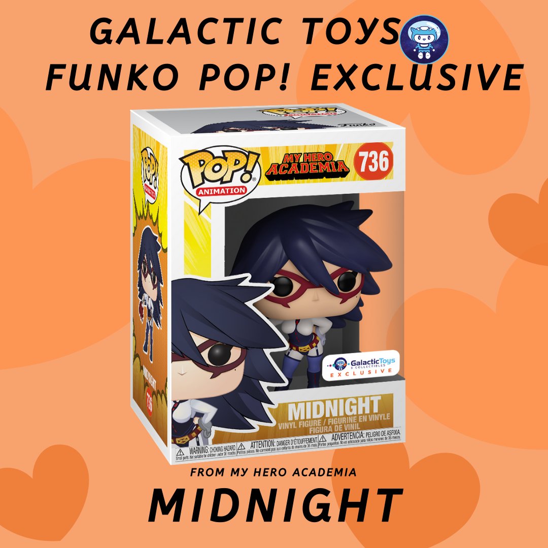 Galactic Toys is proud to announce our first exclusive of the day: MIDNIGHT! 

Be sure to grab your pre-order of this #MHAexclusive figure! 

Pre-orders available here: ow.ly/ys1a50ysq81

#MHA #Midnight #Funko #FunkoPop #Funko#Exclusive #GTExclusive
