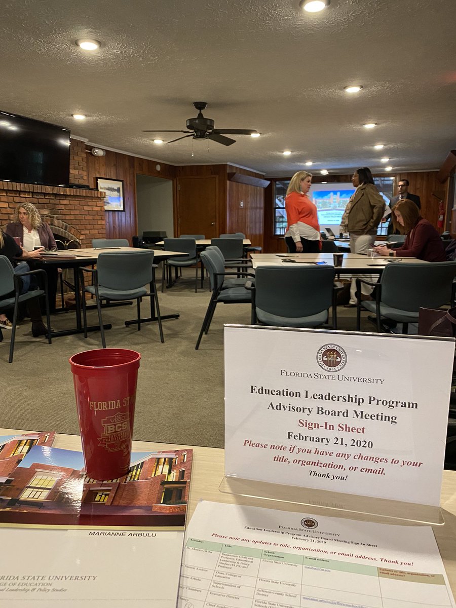 FunniKen's tweet photo. Education Leadership Program Advisory Board Meeting at #fsurez #fsu #fsucoe #fsueducation https://t.co/trd074vCvU