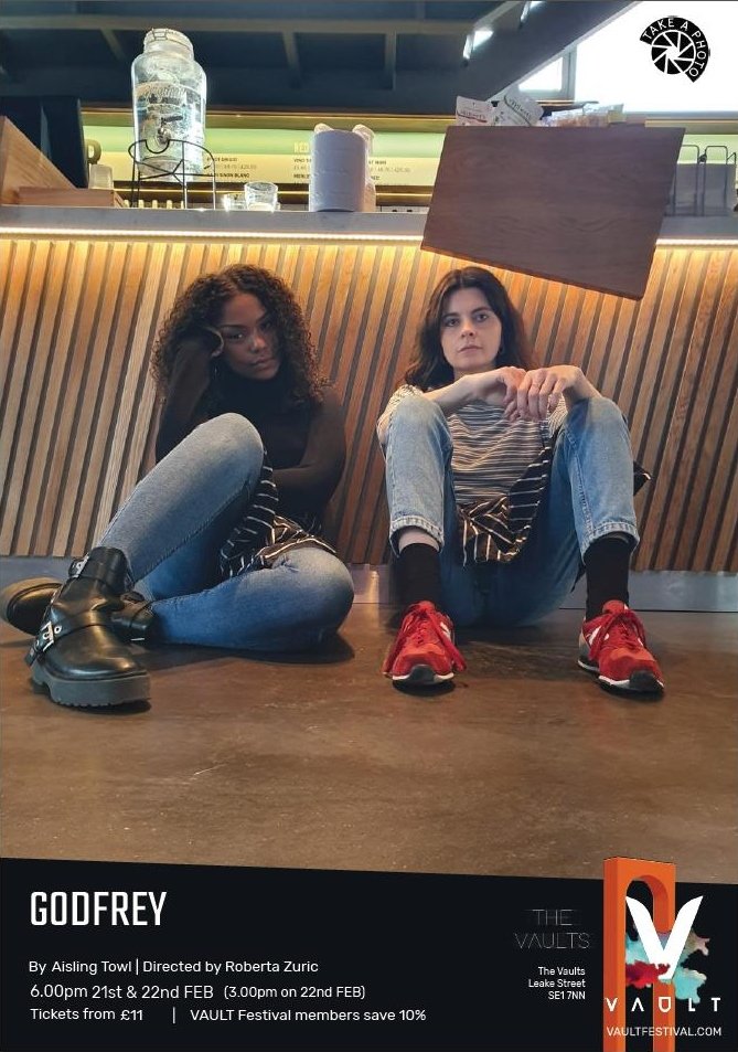 Check out @GodfreythePlay!
'When you're too sad, too ambitious, too Scorpio for waiting tables, how do you make it through the day? Which parts of yourself do you let other people see, and which parts do you hide?'

A new play about hope, rage and gentrification.
21-22 Feb 👊