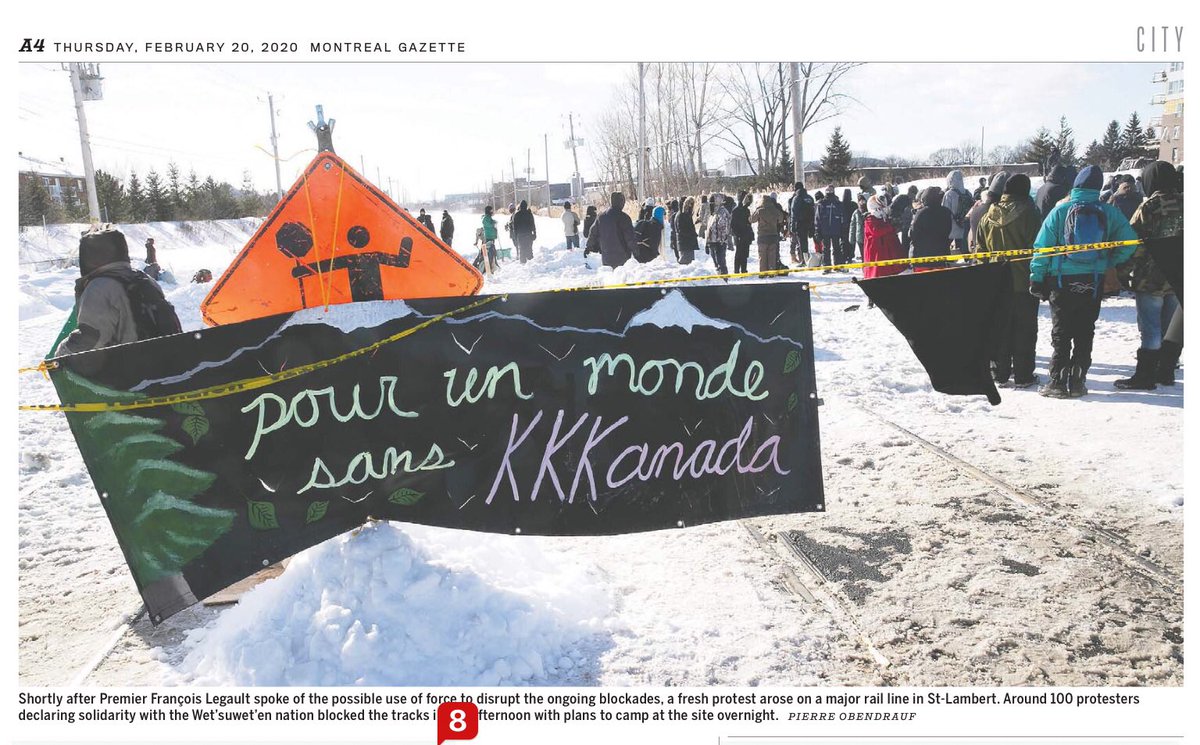 MaximeBernier's tweet photo. That’s what protesters think of Canada: “FOR A WORLD WITHOUT KKKANADA”.  And we should be negotiating with them? 

Voici ce que les manifestants pensent du Canada. Et il faudrait négocier avec eux? 
(Photo The Gazette) https://t.co/129TYEOKPL
