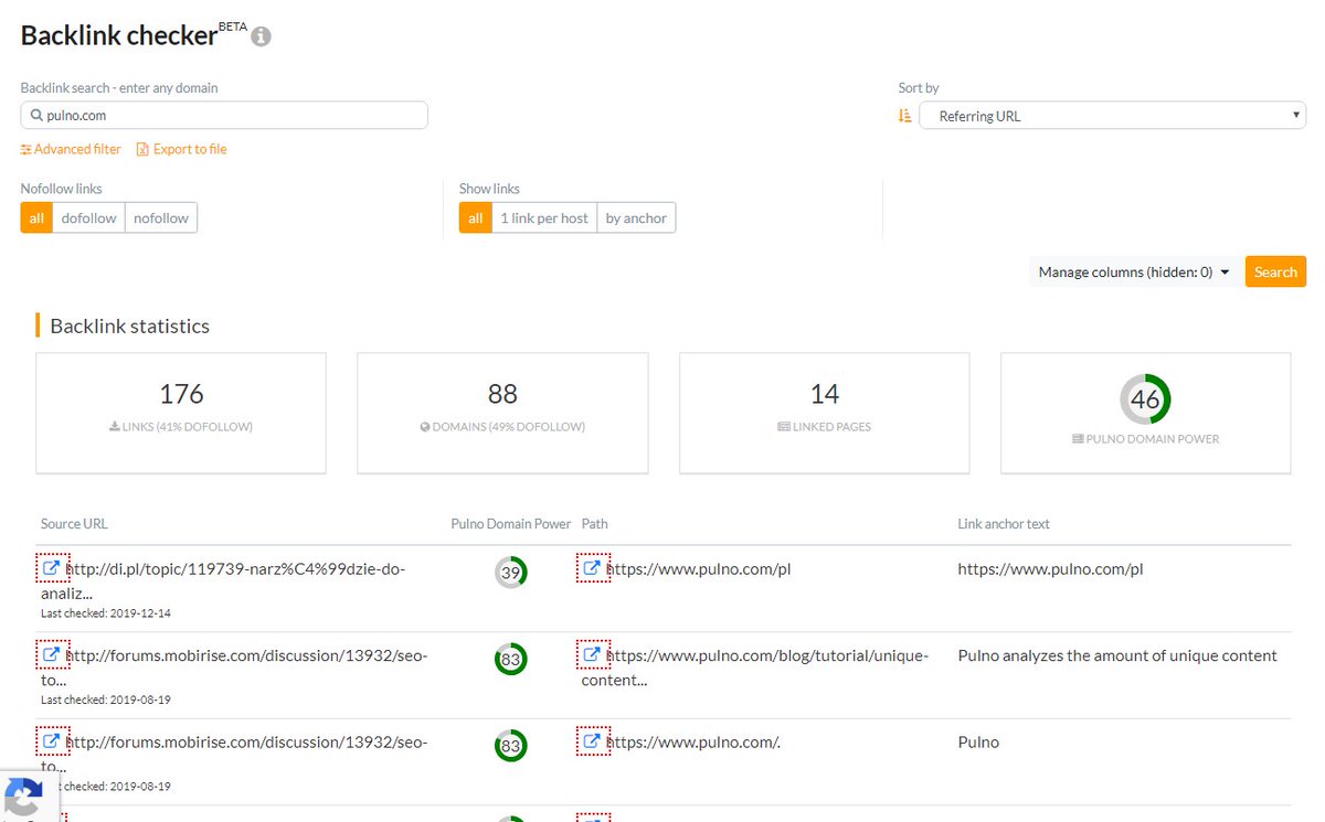 PulnoCrawler's tweet photo. We're happy to announce that we have launched a backlink checker - a free tool to check backlinks. 🎉 
Enter a domain and find its backlinks. Use them in your link building strategy and boost your rankings. 📈
https://t.co/pPBn9hd47p 

#backlinks #backlinkchecker https://t.co/mt4XRlujOA