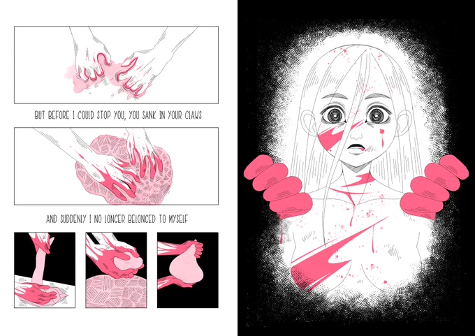 Most of my comics are kind of cutesy but I enjoy working in other genres too. 
