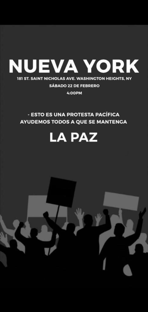 LaGaleriaMag's tweet photo. DOMINICANS IN NYC Let’s come together &amp; peacefully protest to demand a proper INVESTIGATION on what occurred Feb 16th regarding the municipal elections in our country. We want ANSWERS &amp; above all, guaranteed TRANSPARENCY in the upcoming elections. #ForDR (2/3) https://t.co/AicX3fSNZp