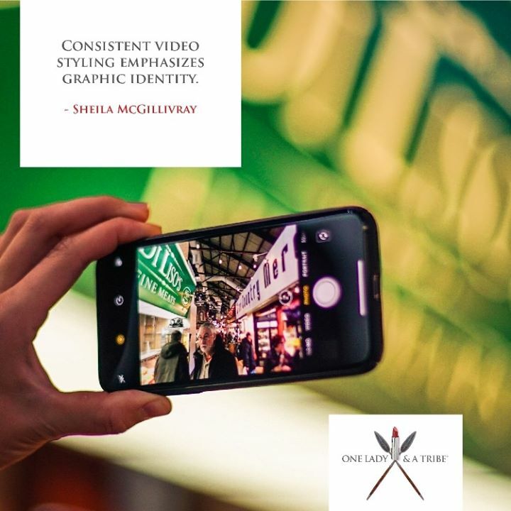 1LadyandaTribe's tweet image. "Consistent video styling emphasizes graphic identity." Sheila McGillivray #videostyle #trends #brands #advertising