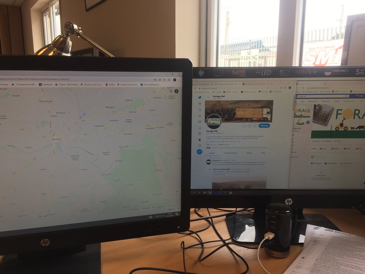 Spending my lunchtime building a picture of the current flooding situation and potential requirements for @forageaid. All quiet for the moment but expecting we may have to help out. @hfyfc @WorcsYF @RABIcharity @FCNcharity @AddingtonFund @dpjfoundation