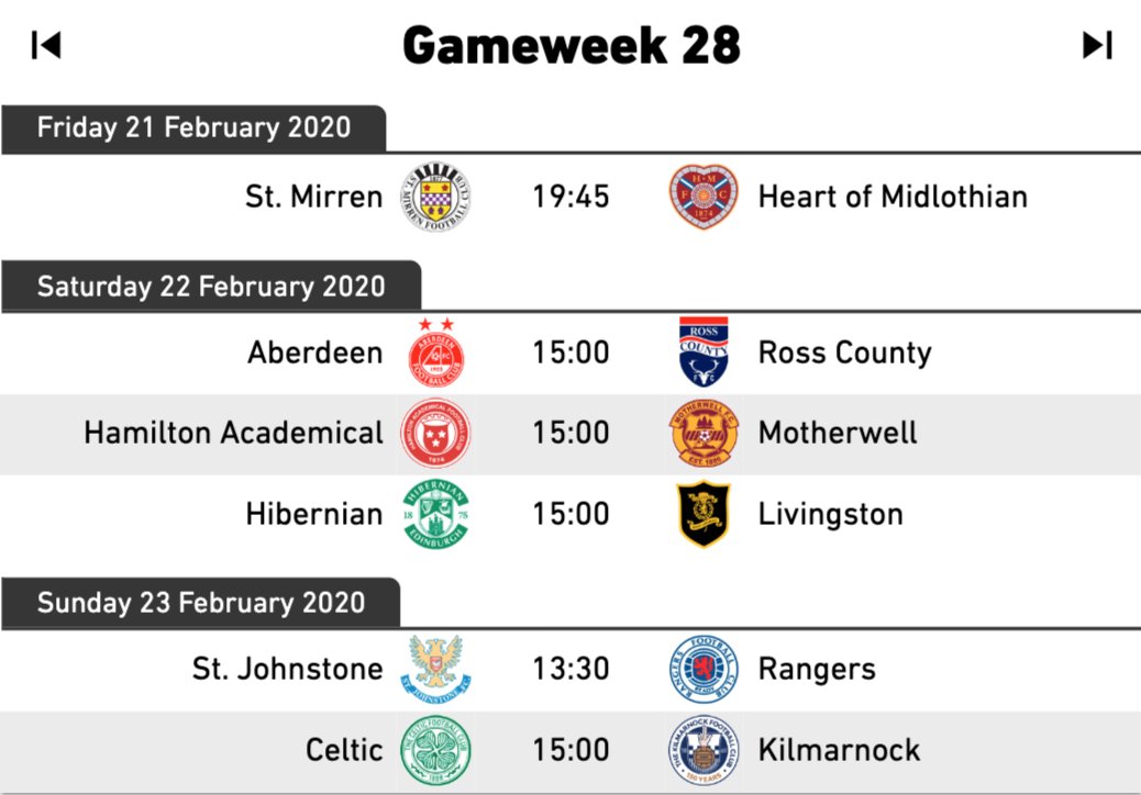 Fantasy football kicks off tonight with @saintmirrenfc v @JamTarts your first fixture of Gameweek 28! 😀 Here's how the full weekend lines up 👇 Play 👉 fantasy.spfl.co.uk or download our App! @spfl | @Ladbrokes