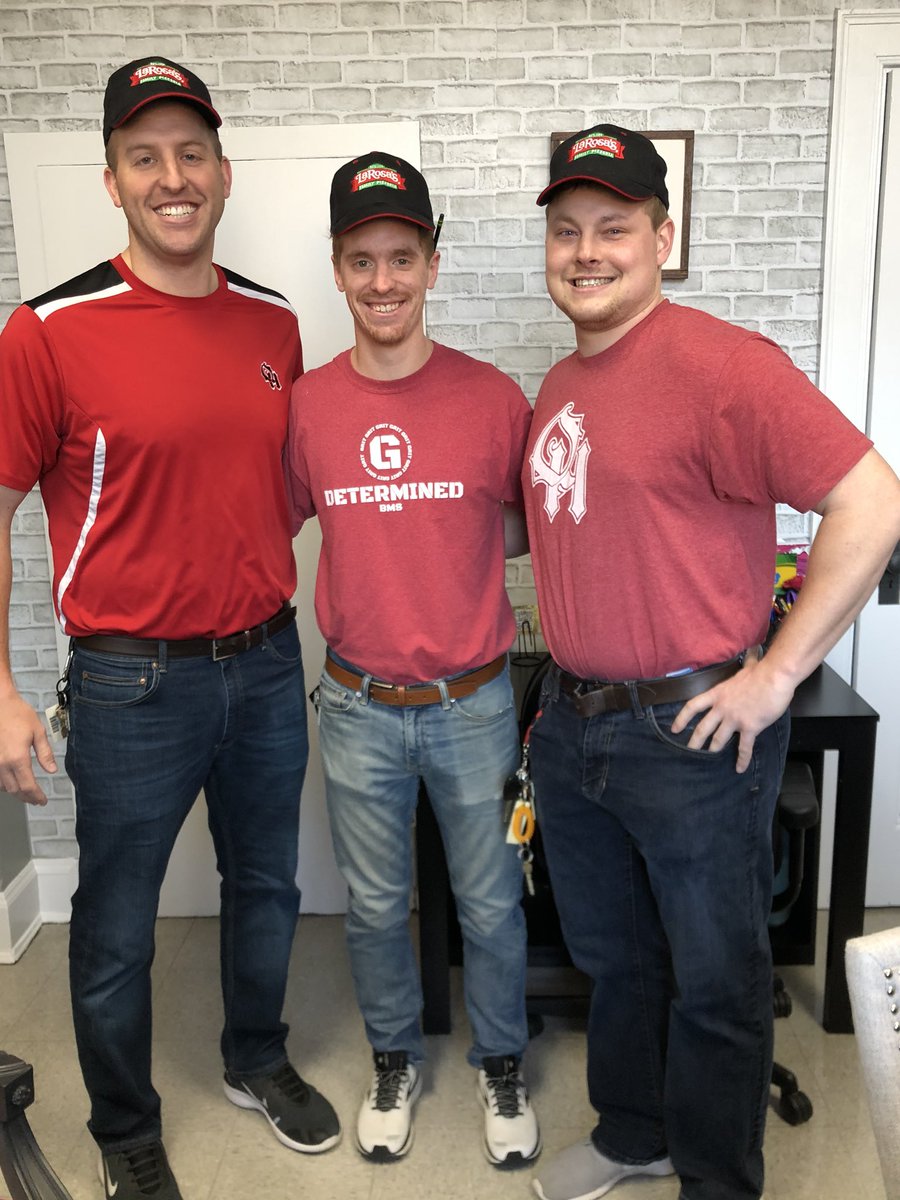 jillwolfe911's tweet photo. My dad is currently going through chemo and is also a custodian at my school. Today is superhero spirit day and these men dressed up like my daddy!  @BridgetownMS @OHLSD #allthefeels #soblessed  My heart has been so touched! https://t.co/FHC8YsnIBZ
