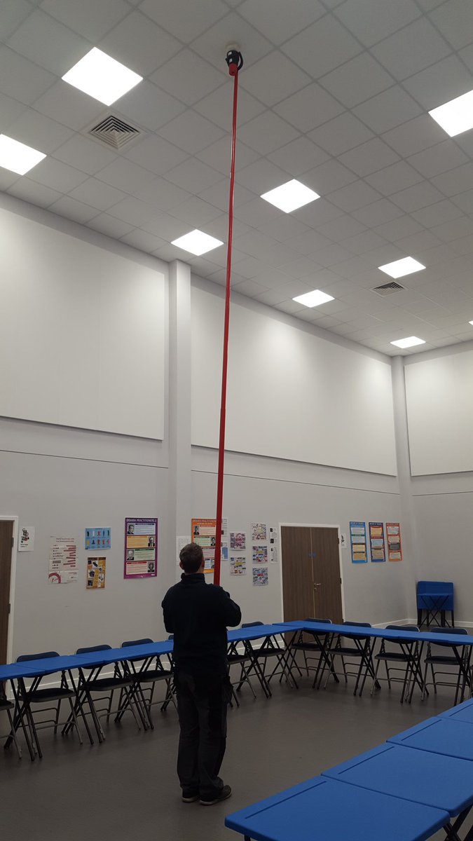 FireActionLtd's tweet photo. Fire system testing! How high can we go???!! Our Andy doing his thang..!! It’s all about “the right tools for the job”... #vesda #solonoclimb #testifire #fireactionltd #schoolfiresafety #gunsofsteel https://t.co/lDW4tk87G6