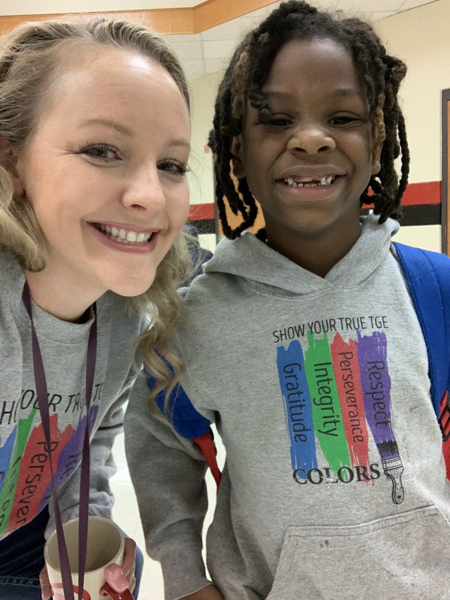 James wanted a picture of our matching shirts this morning. Twins! <a href="/TulipGroveES/">Tulip Grove Elementary School</a> <a href="/MetroSchools/">Metro Schools</a> ❤️💚💙💜🐅