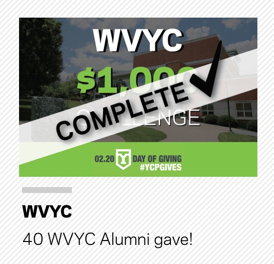 wvycradio's tweet photo. Thanks to everyone who donated to the Day of Giving and designated WVYC. Your gifts are much appreciated by the Student Staff at the Radio Station here @yorkcollegepa #YCPGIVES #WVYC https://t.co/GJUAN4DQ5m