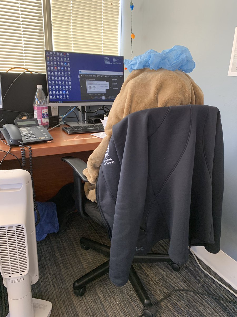YewandeAlimiMD's tweet photo. When an intern really doesn’t want to give up their workstation. What have you done to claim your space? #lifeasanintern #interns #ghostern @RASACS @MadelineBTorres @annebchin @AMVillanoMD @NLlore1 @MattHolznerMD @ccbutler_md https://t.co/MCxacXkAaj