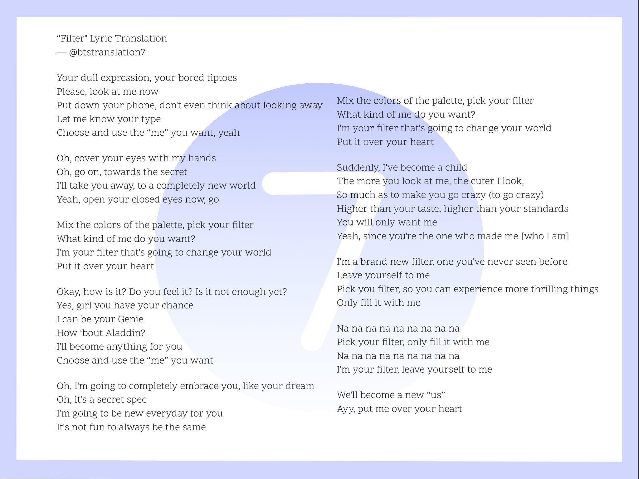 Jem ʲⁱᵐⁱⁿ Manggaedoli Jimtober The Lyrics Are Amazing Jm Is Totally Laying It Out There How He S Indeed Anything You Want Him To Be For Jimin All The