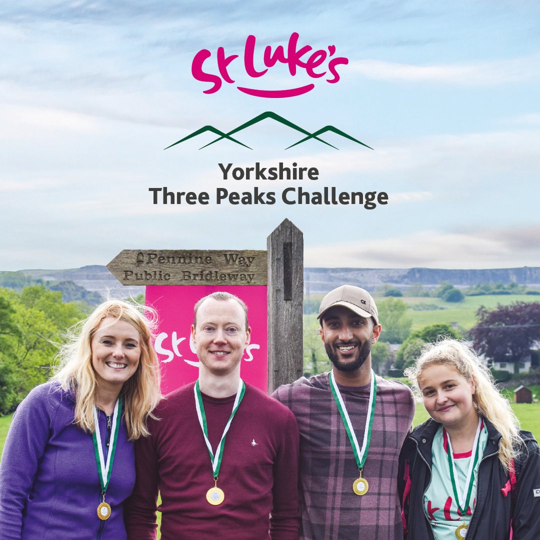 Last year our team of 50 fantastic St Luke’s challengers successfully walked 26 miles in 12 hours to conquer the Yorkshire Three Peaks in aid of our care. Could you join their lofty heights and triumph over Yorkshire’s mighty peaks? Sign up: stlukeshospice.org.uk/Y3P