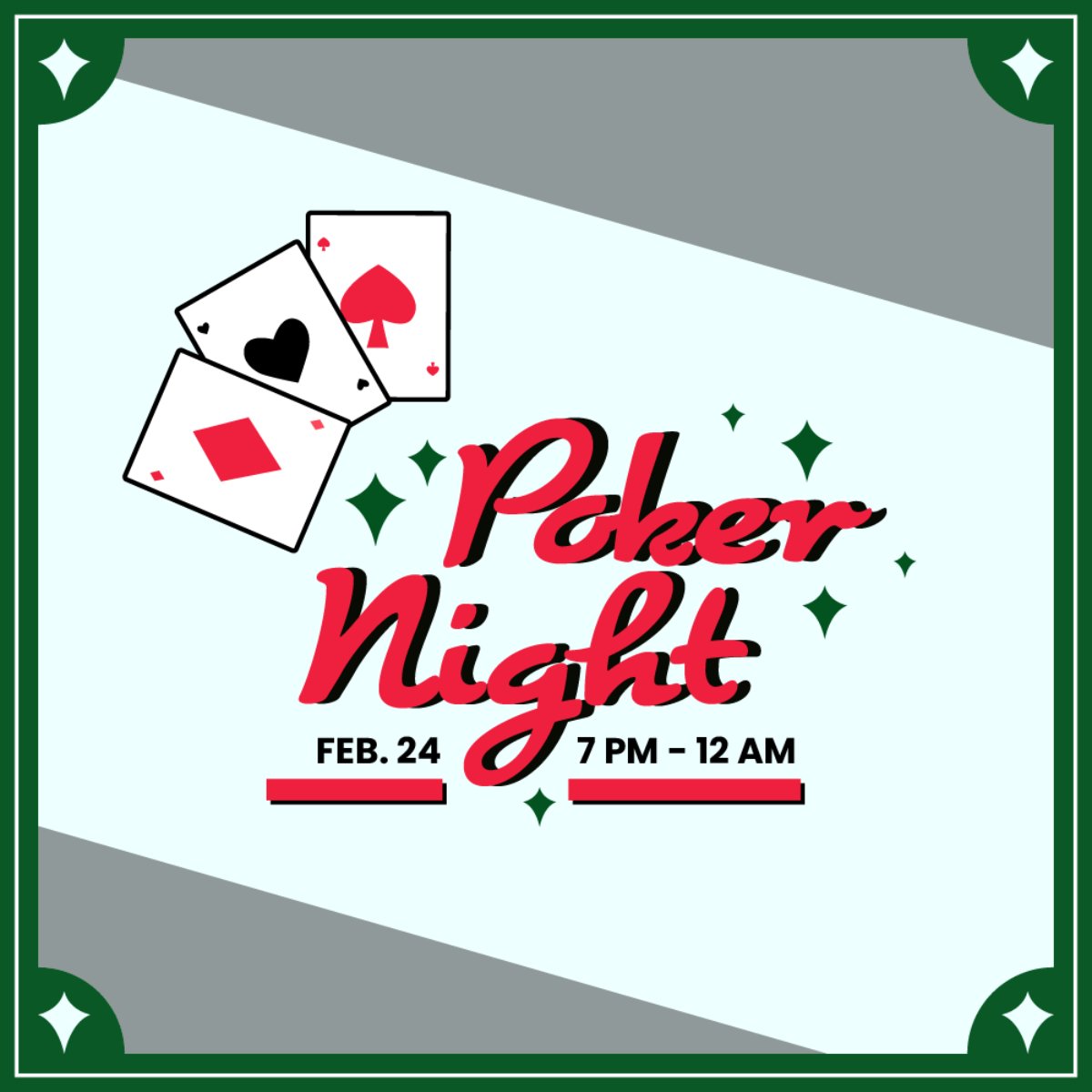 PaddyMurphys239's tweet photo. Join our weekly, free-to-play poker night this Monday, Feb. 24, from 7 PM to 12 AM! https://t.co/3f07m5knDf