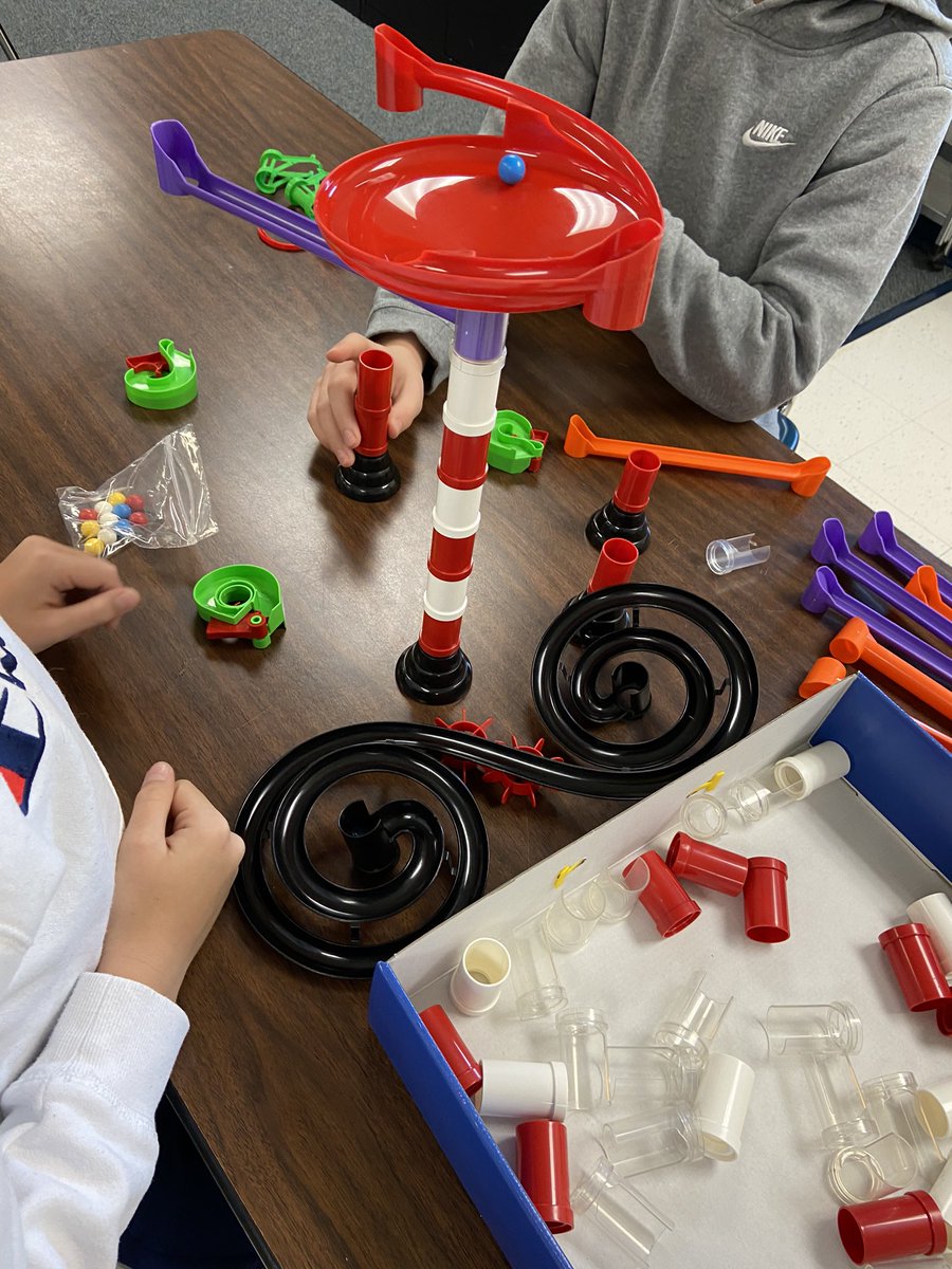 BurkeSwenson's tweet photo. Fun new challenge for all my STEM classes today:
•engineer a marble run!
Excited to see the design ideas and creativity they come up with!
It’s proving to be MUCH more difficult than they thought it would be!
#STEM #EngineerSuccess #LCMSPTB https://t.co/MmDtx8pAml