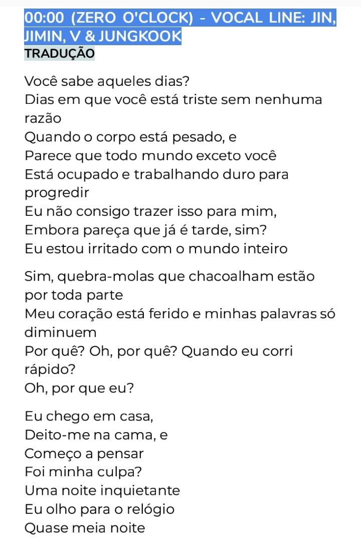 silhouette Trampling Offense BTS Universe BR (slow) on Twitter: "TRADUÇÃO | Letra de "00:00 (ZERO O'CLOCK)" - VOCAL LINE: JIN, JIMIN, V (TAEHYUNG) & JUNGKOOK #BTSComeback2020 (@BTS_twt) #MAP_OF_THE_SOUL_7 #WeONWithBTS #ThisIs7 #방탄소년단 https://t.co/075TyoLsou" / Twitter silhouette Trampling Offense BTS Universe BR (slow) on Twitter: "TRADUÇÃO | Letra de "00:00 (ZERO O'CLOCK)" - VOCAL LINE: JIN, JIMIN, V (TAEHYUNG) & JUNGKOOK #BTSComeback2020 (@BTS_twt) #MAP_OF_THE_SOUL_7 #WeONWithBTS #ThisIs7 #방탄소년단 https://t.co/075TyoLsou" / Twitter