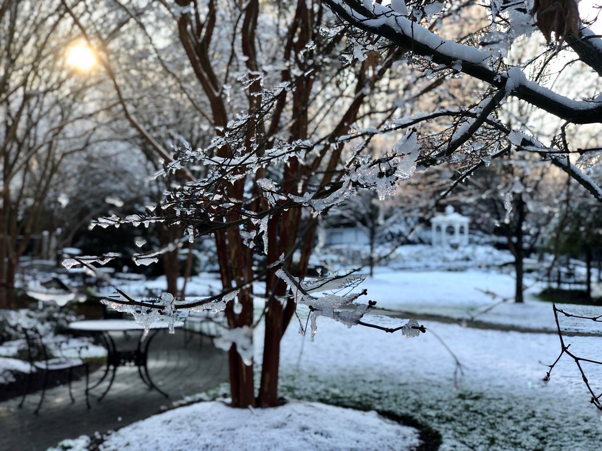 DukeRaleigh's tweet photo. There's still a little snow on grassy areas of our main campus, but crews have been hard at work preparing our walkways and roads for you today. To our team members, patients, and visitors, please do remember to allow extra time and use caution when traveling today. #pictureduke https://t.co/oW1xSM7RJY