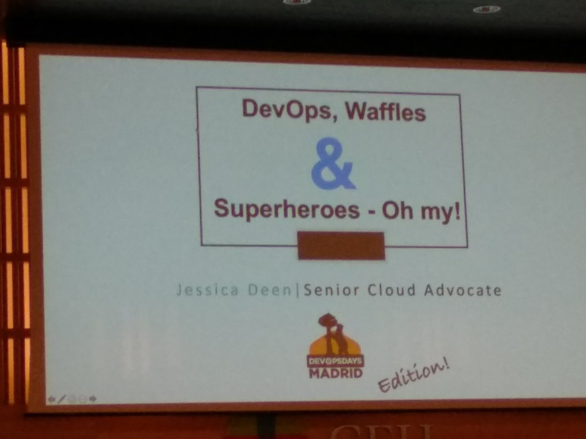 FGarciaMarin's tweet photo. #devopsdaysmadrid Asistiendo a la última keynote a la que puedo asistir, by @jldeen https://t.co/qIaNF9tGgY