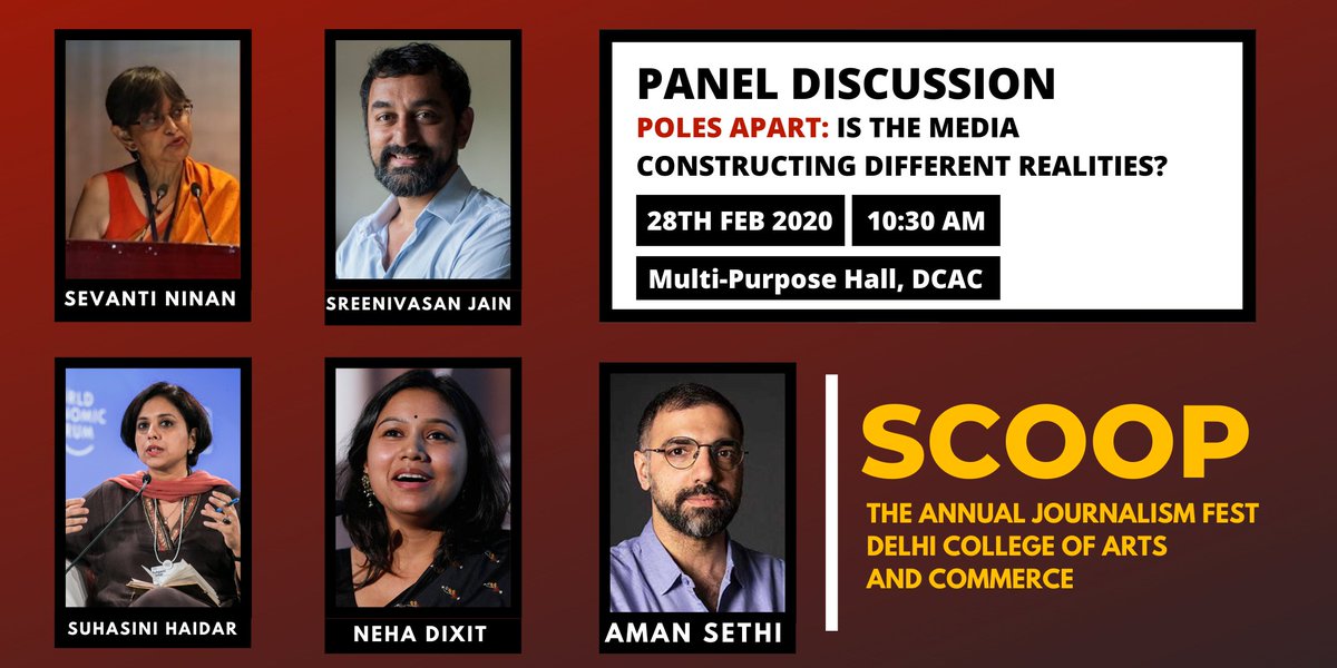 scoopdcac's tweet photo. The discussion will aim to explore how the media ecosystem is being increasingly polarised and segregated into camps, what impact that has on journalistic values and ethics, and how such a media environment is perceived by its audiences. 

#scoop #scoopdcac #journalism #media #du https://t.co/3gAhIDaonB