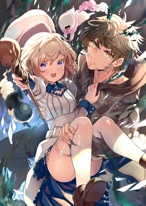 #逆光絵は素晴らしいのでこれをみた人も逆光絵を貼る

虚構推理のイラスト 
