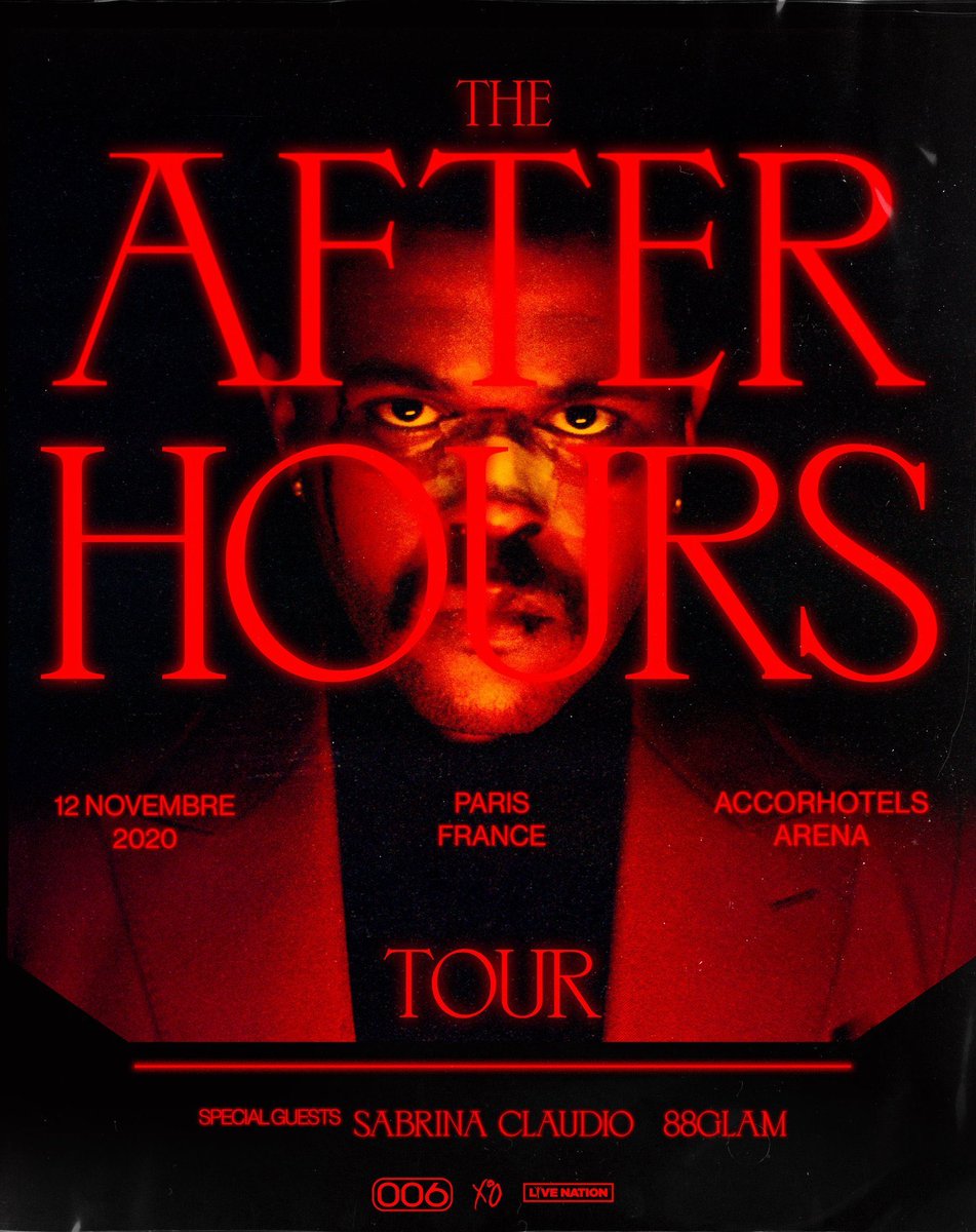 bienvuapp's tweet photo. The Weeknd en concert en France cette année ça risque de n’arriver qu’une fois. Et ce sera à l’@AccorH_Arena le 12 novembre ! 88GLAM en première partie. https://t.co/4CFKW0pP3j