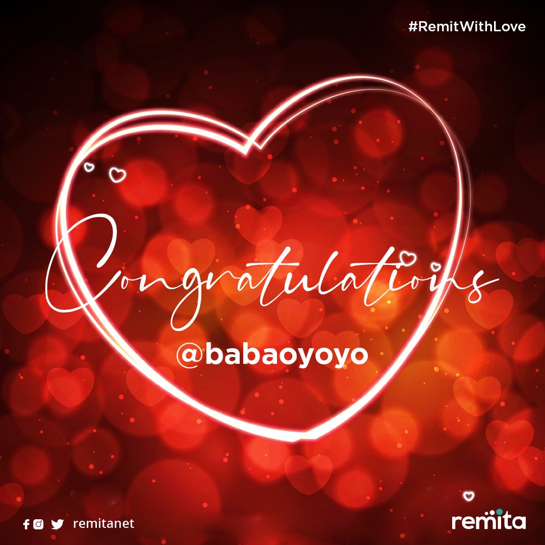 RemitaNET's tweet photo. Whoop! Whoop!! Whoop!!!

Our #RemitWithLove contest ends today, and we have a winner. 💃🏻💃🏻

Congratulations to @babaoyoyo 

Please send us your details via DM. https://t.co/kQnP4XVygh