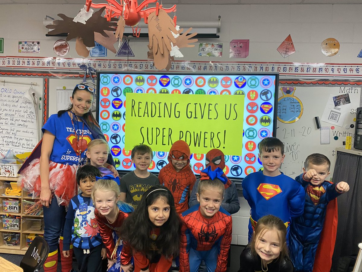 StathamElem's tweet photo. Check out some of Mrs. Dixon’s reading SUPER HEROES! 💪🏽

They’ve been developing their reading super powers and becoming stronger independent readers all week! 

#WildcatPride ❤️🖤 #ReadingGivesUsSuperpowers 💪🏽 https://t.co/3yrRaC76Cj