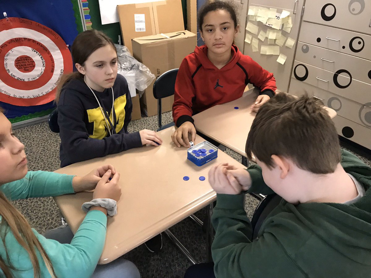 HamiltopiaC17's tweet photo. Second semester brings new sixth grade students to Hamiltopia theater.  Getting to know one another through a friendly game of LCR is part of the fun. #Hamiltopia #Oakview https://t.co/C6KSBVuQIJ