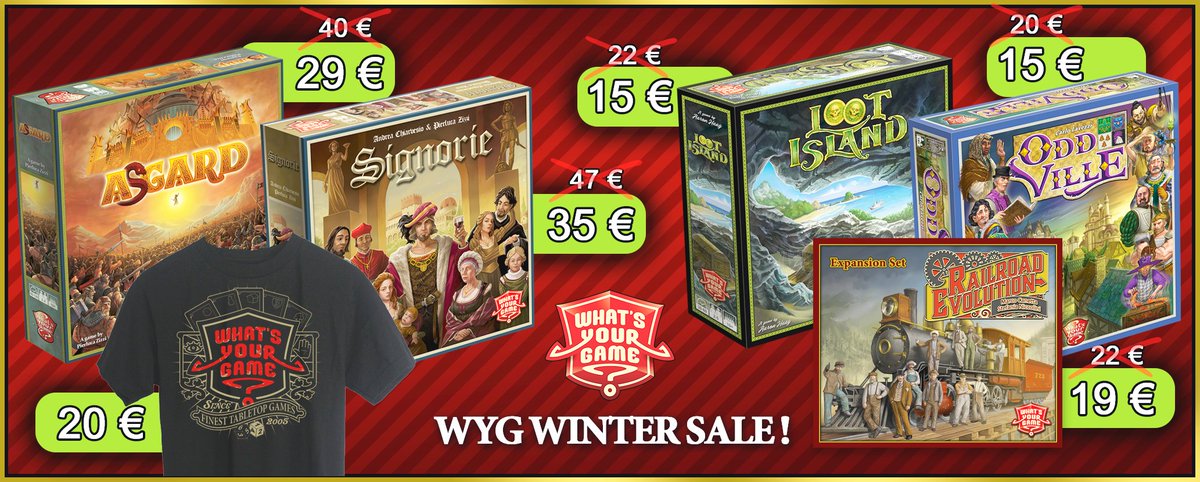 WhatsYourGameEU's tweet photo. Final Days of the WYG Winter Sale:
https://t.co/2ytDkyIAwD
#boardgames #WYGame https://t.co/BkSAMLBfJH