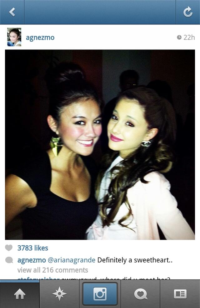 Agnez Mo with Ariana Grande