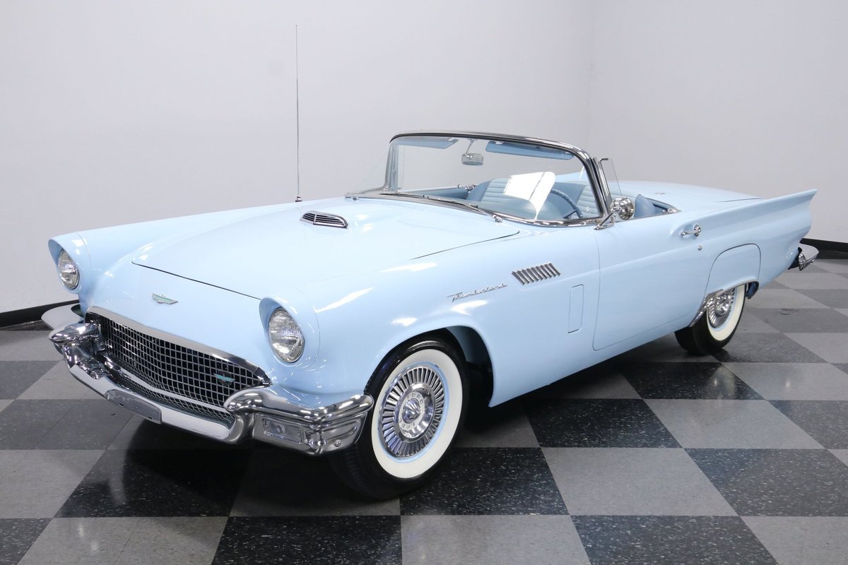 streetsidecars's tweet photo. This 1957 #Ford #Thunderbird comes equipped with a D-code 312 cubic inch V8 and Ford-O-Matic #transmission
Link: https://t.co/yBHdNZbR9g
#musclecar #oldcar #classiccar #cars #car #ride #drive #engine #fordthunderbird #tbird #classictbird #oldthunderbird #fordmotors #fordmotors https://t.co/5wyg7nLSAU