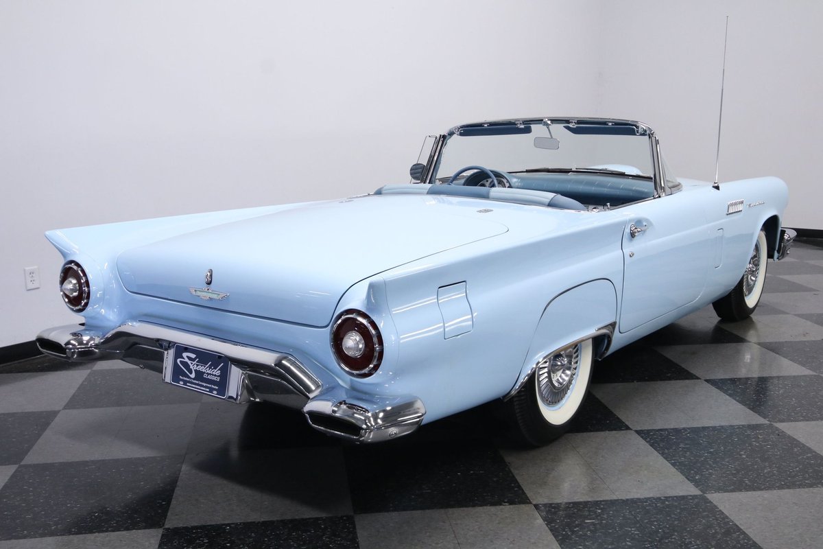streetsidecars's tweet photo. This 1957 #Ford #Thunderbird comes equipped with a D-code 312 cubic inch V8 and Ford-O-Matic #transmission
Link: https://t.co/yBHdNZbR9g
#musclecar #oldcar #classiccar #cars #car #ride #drive #engine #fordthunderbird #tbird #classictbird #oldthunderbird #fordmotors #fordmotors https://t.co/5wyg7nLSAU