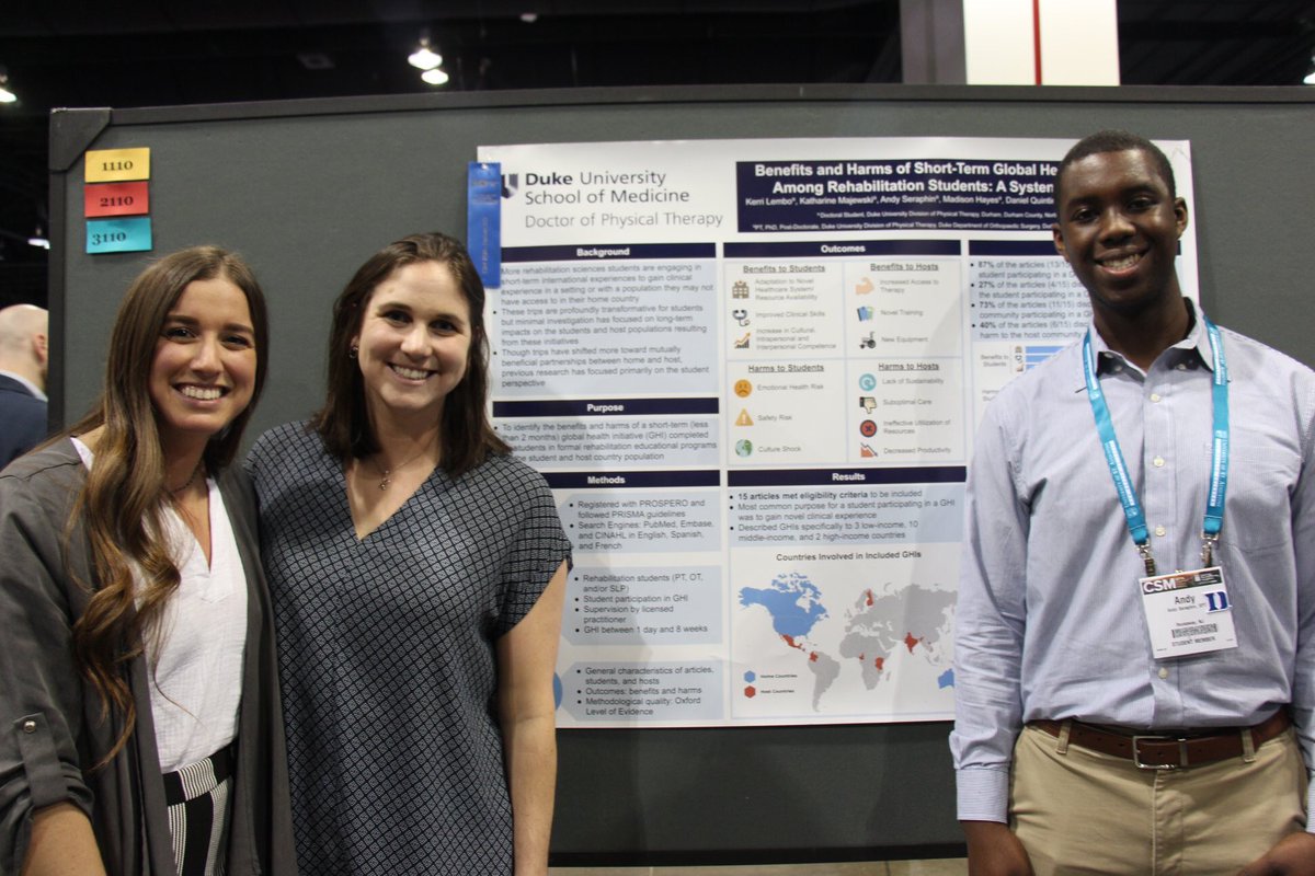 Duke_DPT's tweet photo. Congrats to our #DukeStudents #dptstudents who received ribbons for their posters last week @APTAcsm for their #dptresearch #dptcapstone from @HPAAPTA & @OrthopaedicAPTA @kerrilembo @TheAndySeraphin @CStoddard_SPT @jonathankimpt #classof2020 @ale_garciaPT @chadcookpt #DukeatCSM https://t.co/1wqQDqMUyJ
