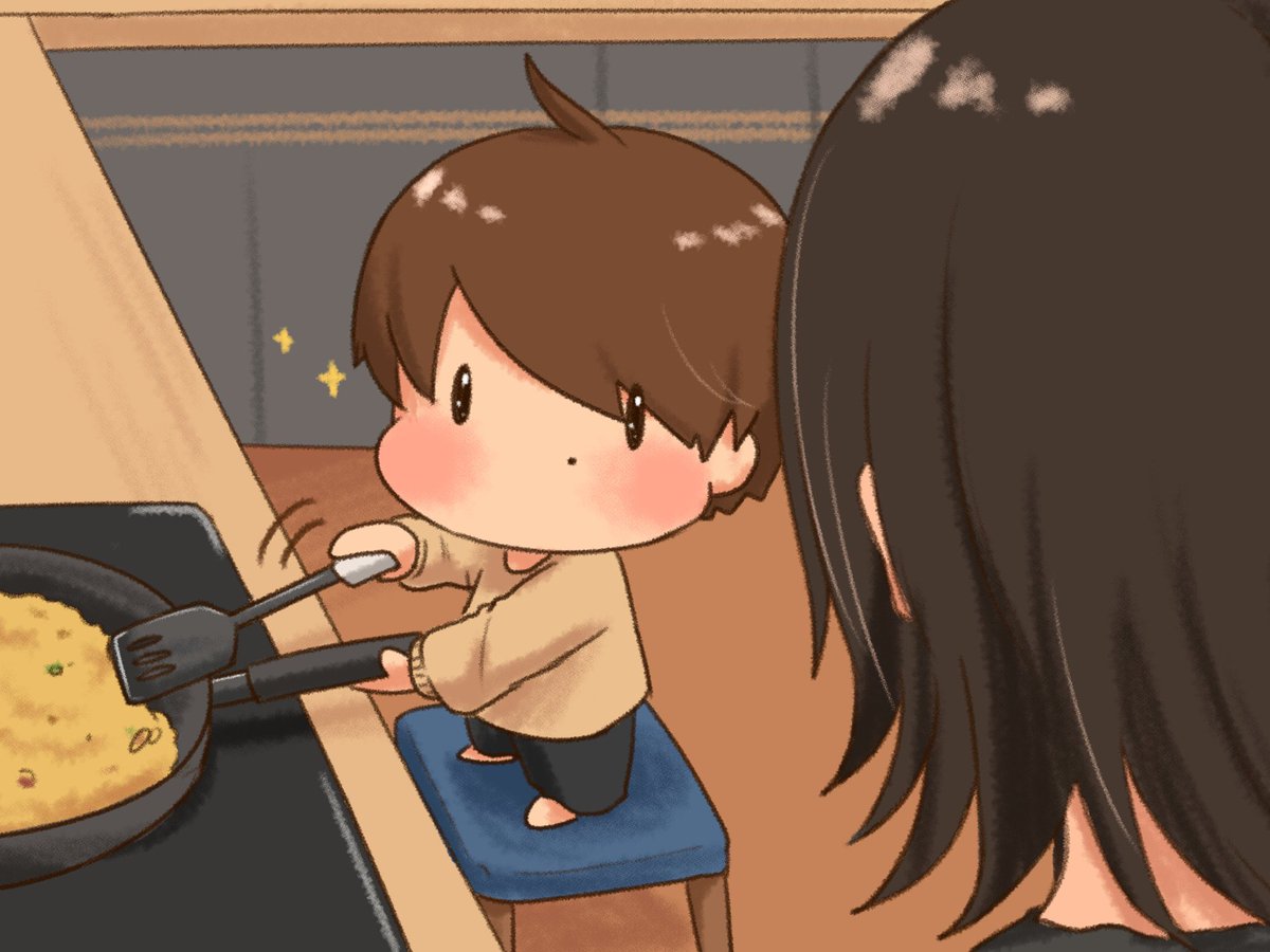 RFourNoise_MB's tweet photo. フライパンを持って料理できるアピしたい
#水溜りボンド描いてみた https://t.co/OwlE5xqybn