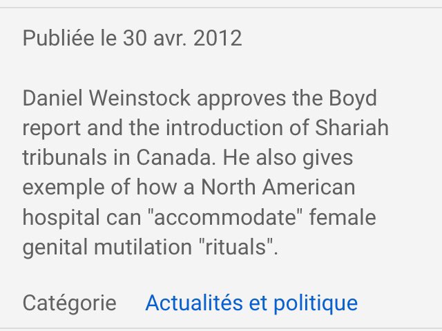 JocelyneRobert's tweet photo. Je n’aurais jamais cru que Daniel Weinstock ait pu tenir de tels propos , si je n’étais tombée sur ce lien https://t.co/Pf1O3hfsdH ( vidéo conférence 5-6 min. aux USA)
#charia #accommodement #mutilationsgénitalesféminines #rituels https://t.co/Ock63eR0R7