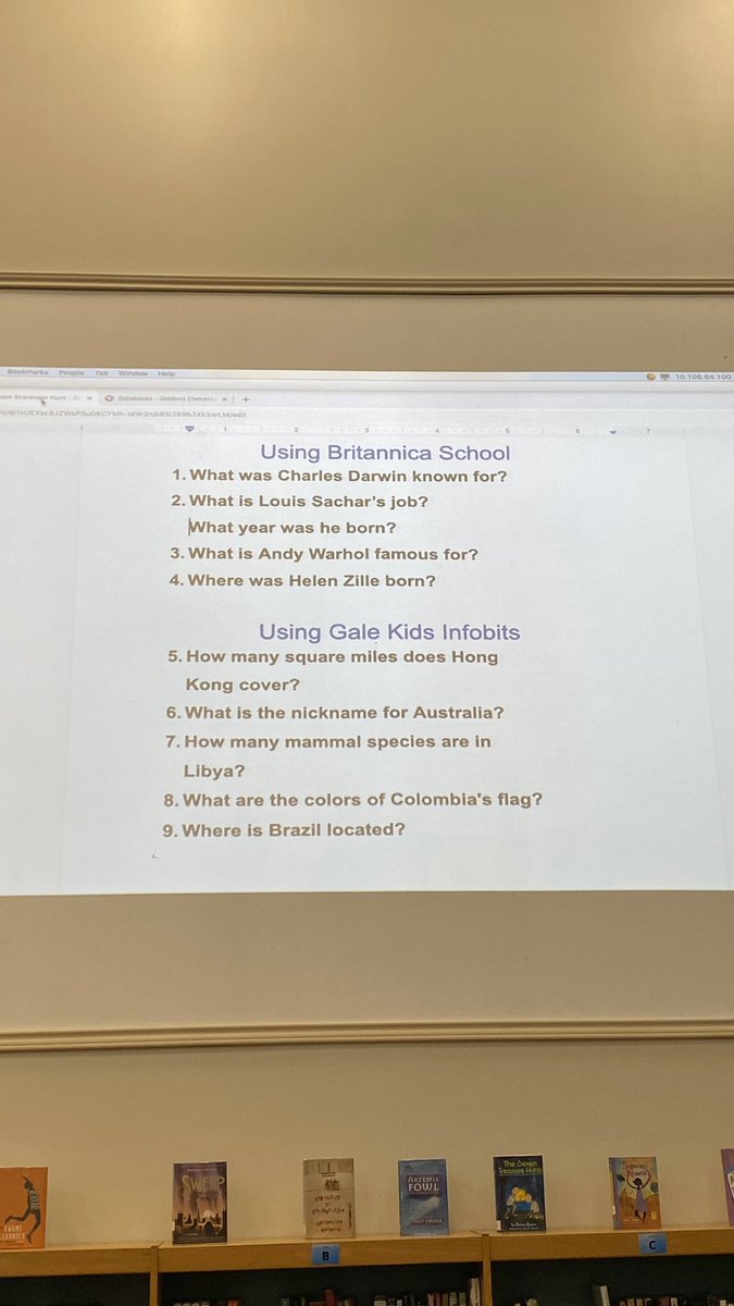 SusanScholz4's tweet photo. Third great is so excited about their Database scavenger hunt! This has been a fun way to help them get use to moving around and searching on two of our Databases! #gidjag #lisd_lib https://t.co/tkIvy5MCkV