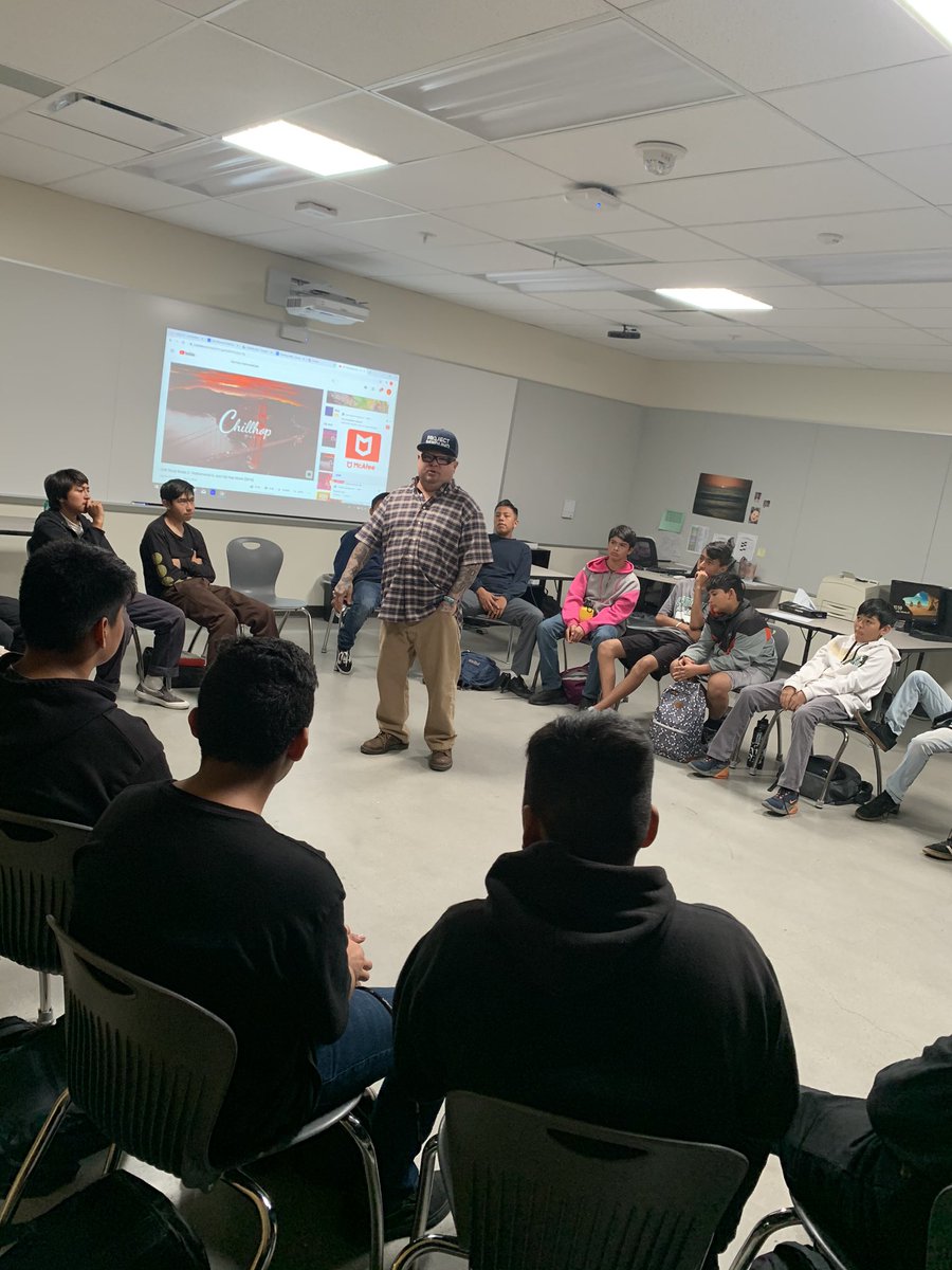 PsychMartinez's tweet photo. Our students in the @LMA_SMUSD  Orgullo Club were honored to have Dr. Xuan Santos come and share with us yesterday that Education is Power.  #resilience @CSUSM https://t.co/55BVyKSMbh