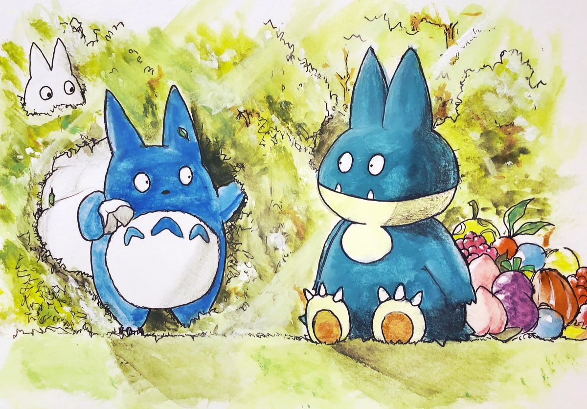 Gaia Saeki となりの中トトロ ポケモン ジブリ 久々のゴンベです 似てるかなと思ったら案の定しっくりきましたこの二人 もう一人いるけど