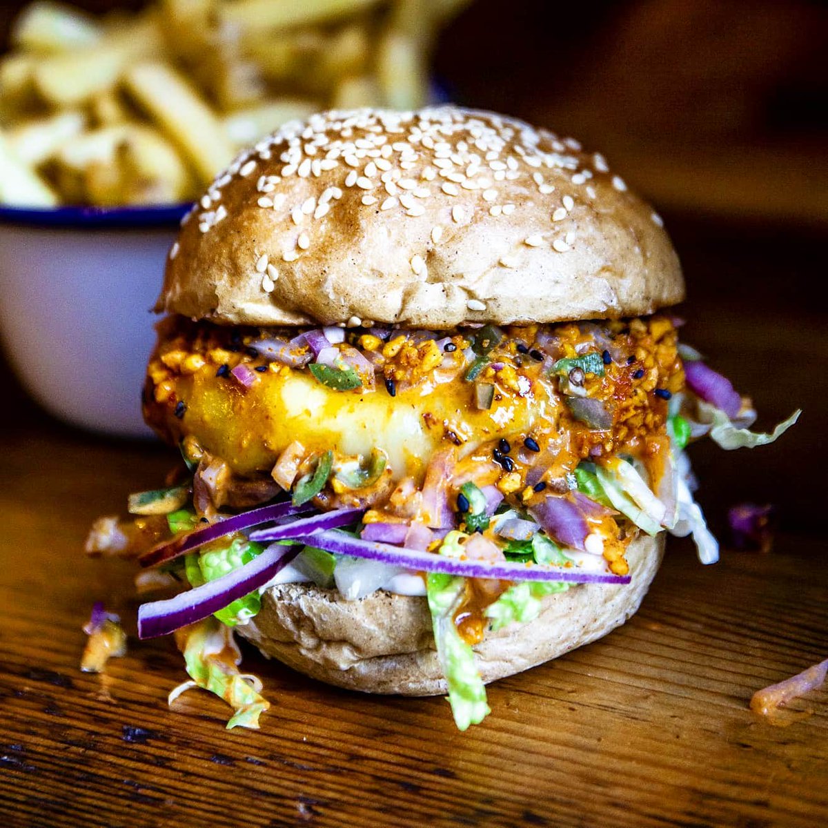 Birmingham, it's your turn! The new menu has landed! This season's selection includes the vegan Mac 11 (pictured) plus a mega new fried chicken special, as well as Mac 10 loaded fries, our new fried cauliflower dishes and more including the classics you love 💪☺️🍟🍔 #birmingham