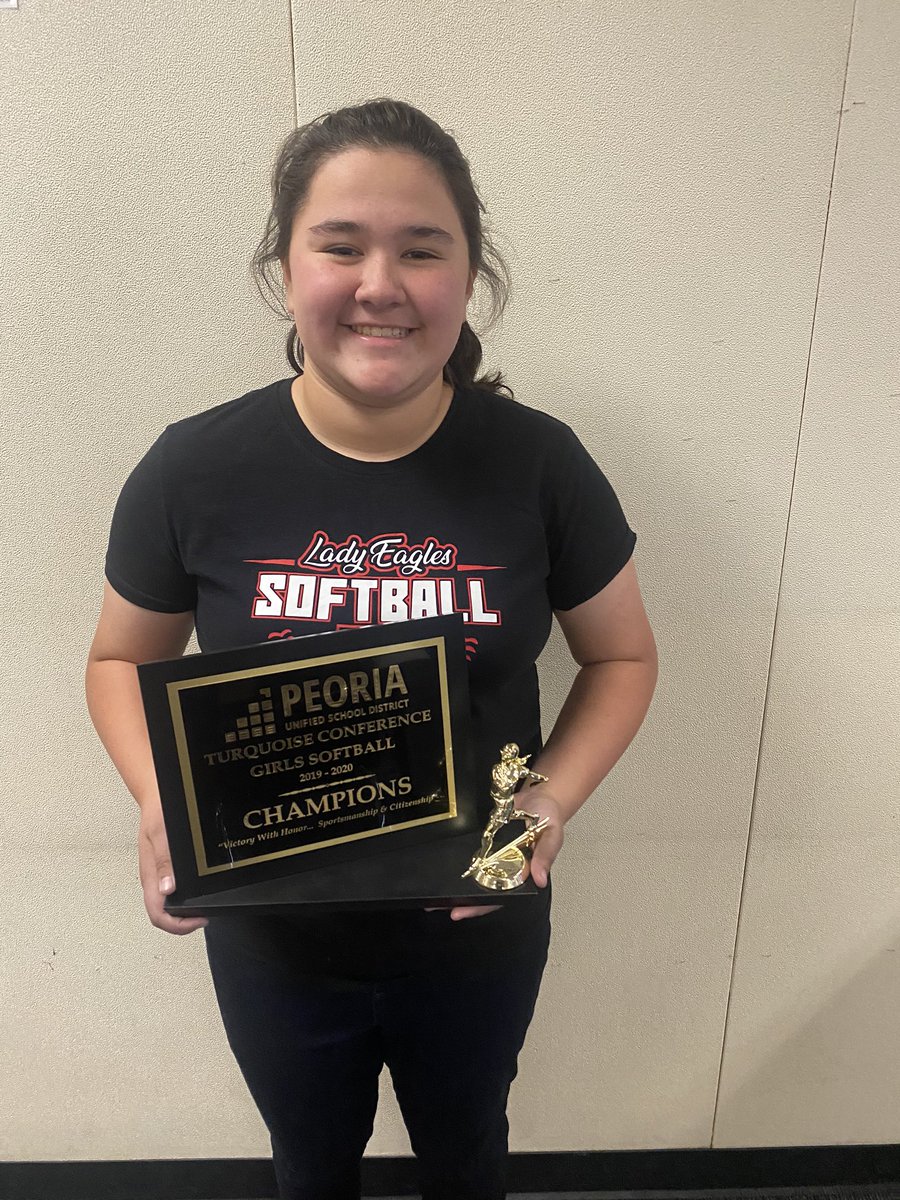 BobbyScott1218's tweet photo. Today’s player focus for the @HeritageSTEAMAz Lady Eagles championship softball team is Mia. She played pitcher for us this season. She finished the season with a .714. batting average and having scored 11 runs. Great work! #Champion #GoEagles https://t.co/eXB2p4TrgR
