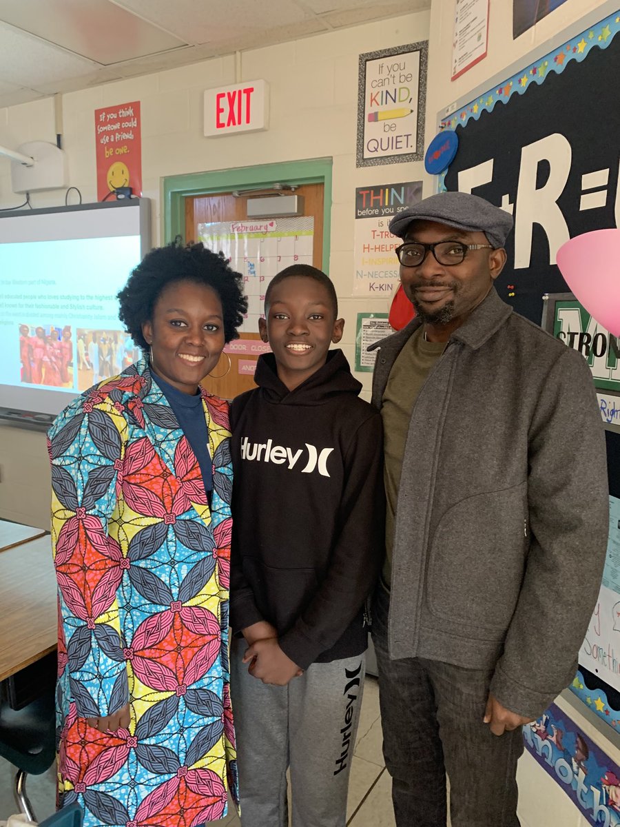 Thank you to Tobi and his parents for sharing with <a href="/teamsuccess/">teamsuccess</a> this morning and adding to our knowledge about Nigeria! We enjoyed learning about your home. ⁦<a href="/principalmesser/">Eric Messer</a>⁩ ⁦<a href="/MasonSchools/">Mason City Schools</a>⁩ ⁦<a href="/cooperlearns/">Jonathan Cooper</a>⁩