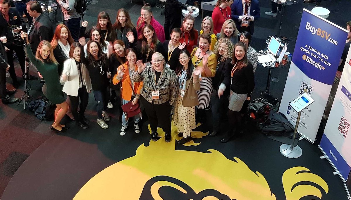 RealCoinGeek's tweet photo. It's all happening at #CGLondon! We just saw the creation of the Women in Blockchain &amp; STEAM (WiBS) with a number of incredible ladies representing brands such as @money_button @centbee @nchainglobal and @BitcoinAssn

Watch #CGLondon Livestream here: https://t.co/8LCxmOVZ9M https://t.co/BZlAhgxvvY