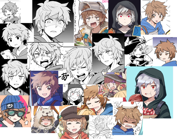 グラブル「自分もしかしてグラブルで一番描いてるのグランくんなのでは…?と思って適当にかき集」|魂カーニバル■新刊通販中のイラスト
