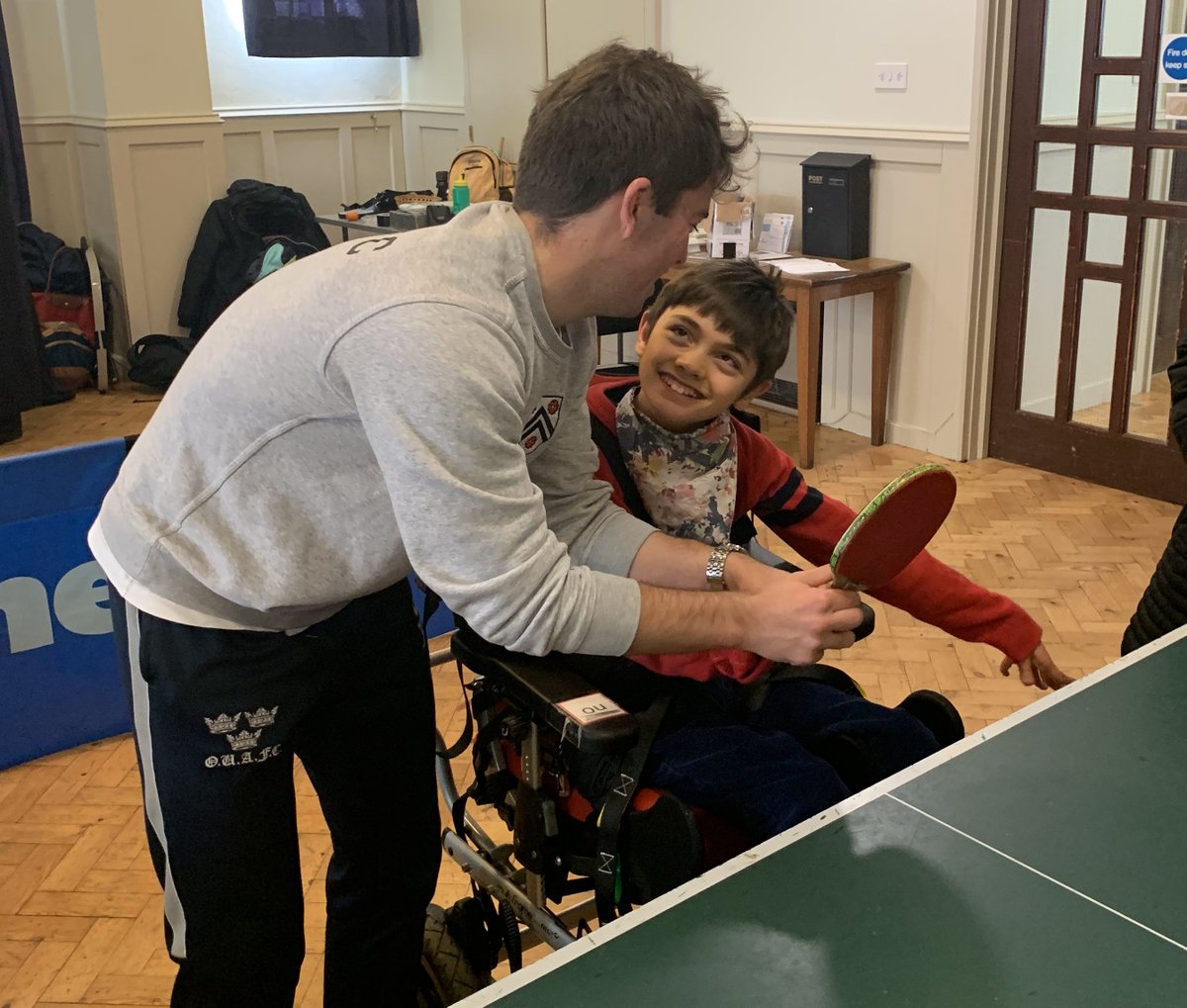 The joy of table tennis: Dylan from <a href="/keenoxford/">KEEN Oxford</a> helps Cam take on our club robot RoboPong
