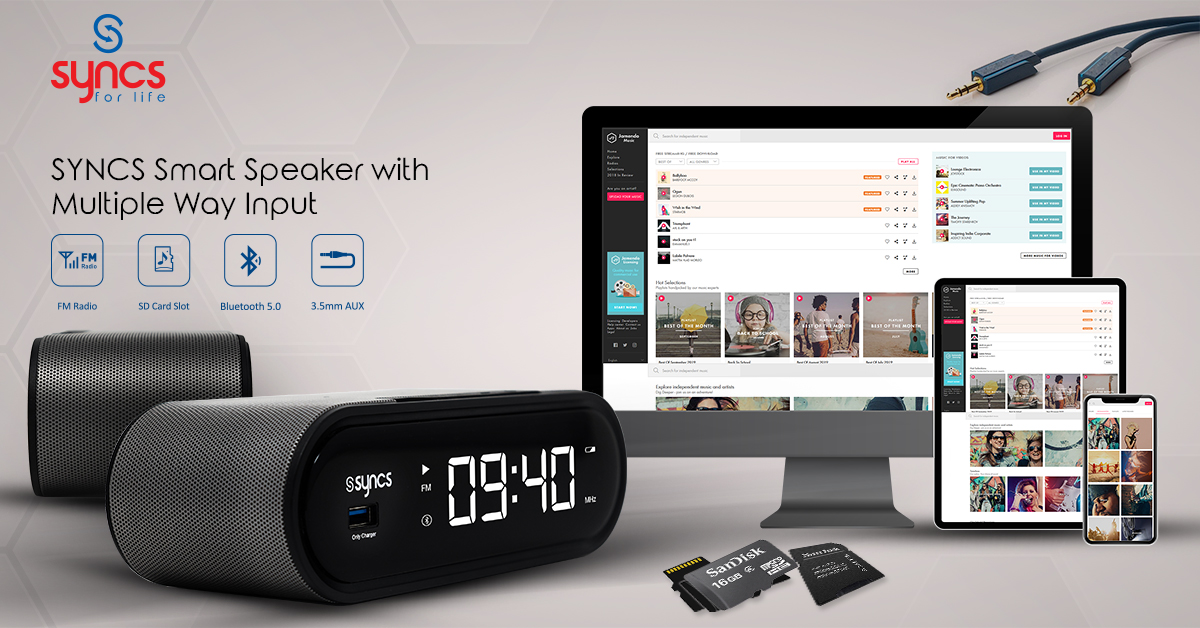 syncs4life's tweet photo. Syncs Smart #Bluetooth alarm clock speaker provides Multiple Way Input!
✔FM Radio ✔SD card slot ✔Bluetooth 5.0 ✔3.5mm AUX
With 1-year Manufacturer's warranty
https://t.co/aazf9oLLTD (Amazon USA)
https://t.co/ApjSxjT8Xx (Amazon Canada)

#Syncs4Life #Smartspeaker #Alaramclock https://t.co/xhs1qpQDex