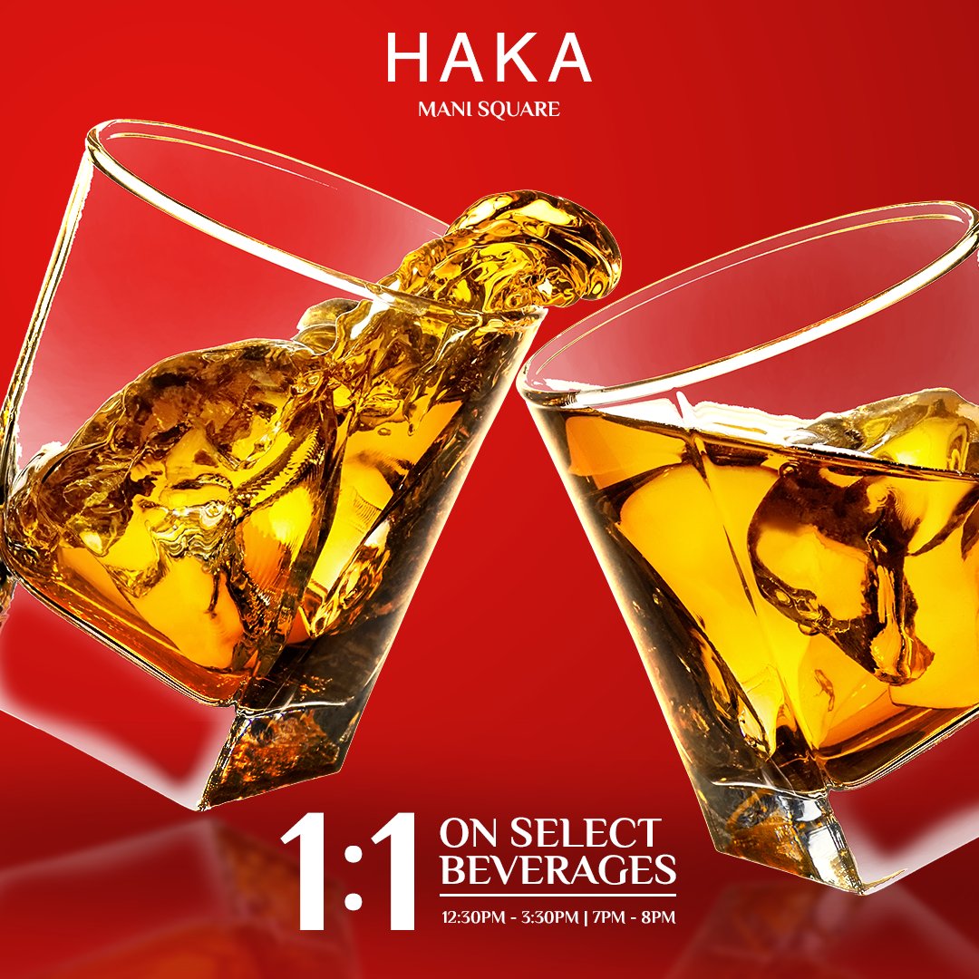 hakaindia's tweet photo. Friyay calls for your favourite beverages. Cheers to a happy weekend coming up! 
Drop-in at Haka, Mani Square and indulge in our 1:1 offer on selected beverages from 12:30pm - 3:30pm | 7pm - 8pm.
#Haka #ManiSquare #offer #selectbeverages #weekends #friyay https://t.co/c5jjZgZuzc